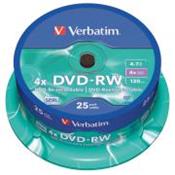 25 DVD-RW 4.7Gb Spindle